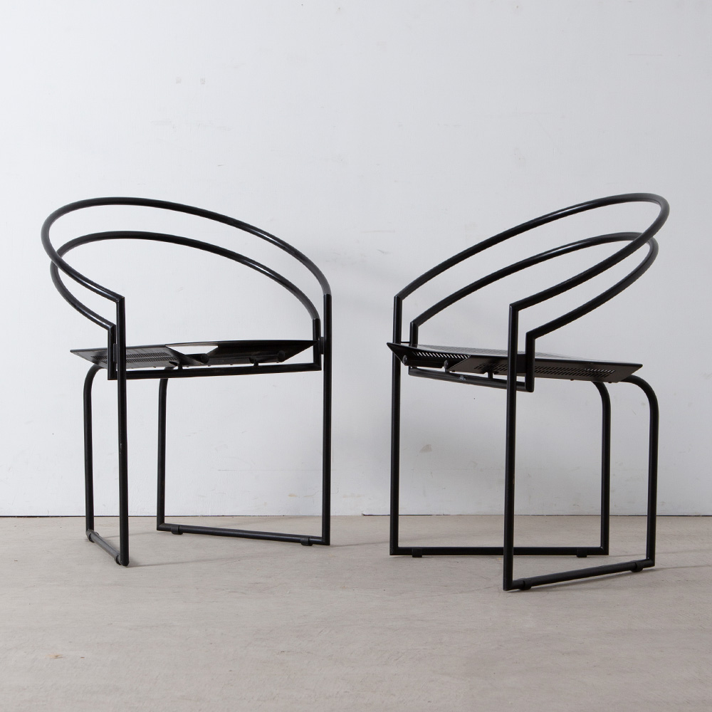 “LATONDA” Chair by Mario Botta for Alias in Steel
