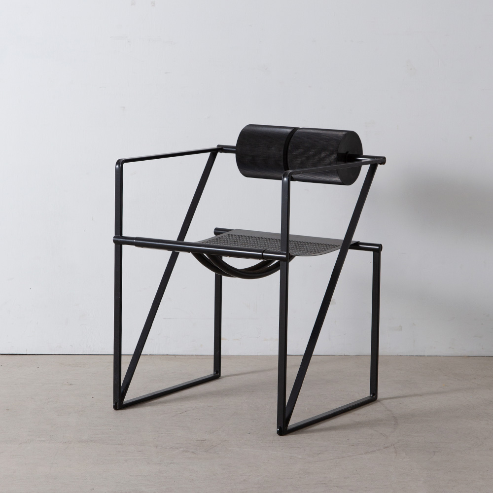 “SECONDA” Chair by Mario Botta for Alias in Steel