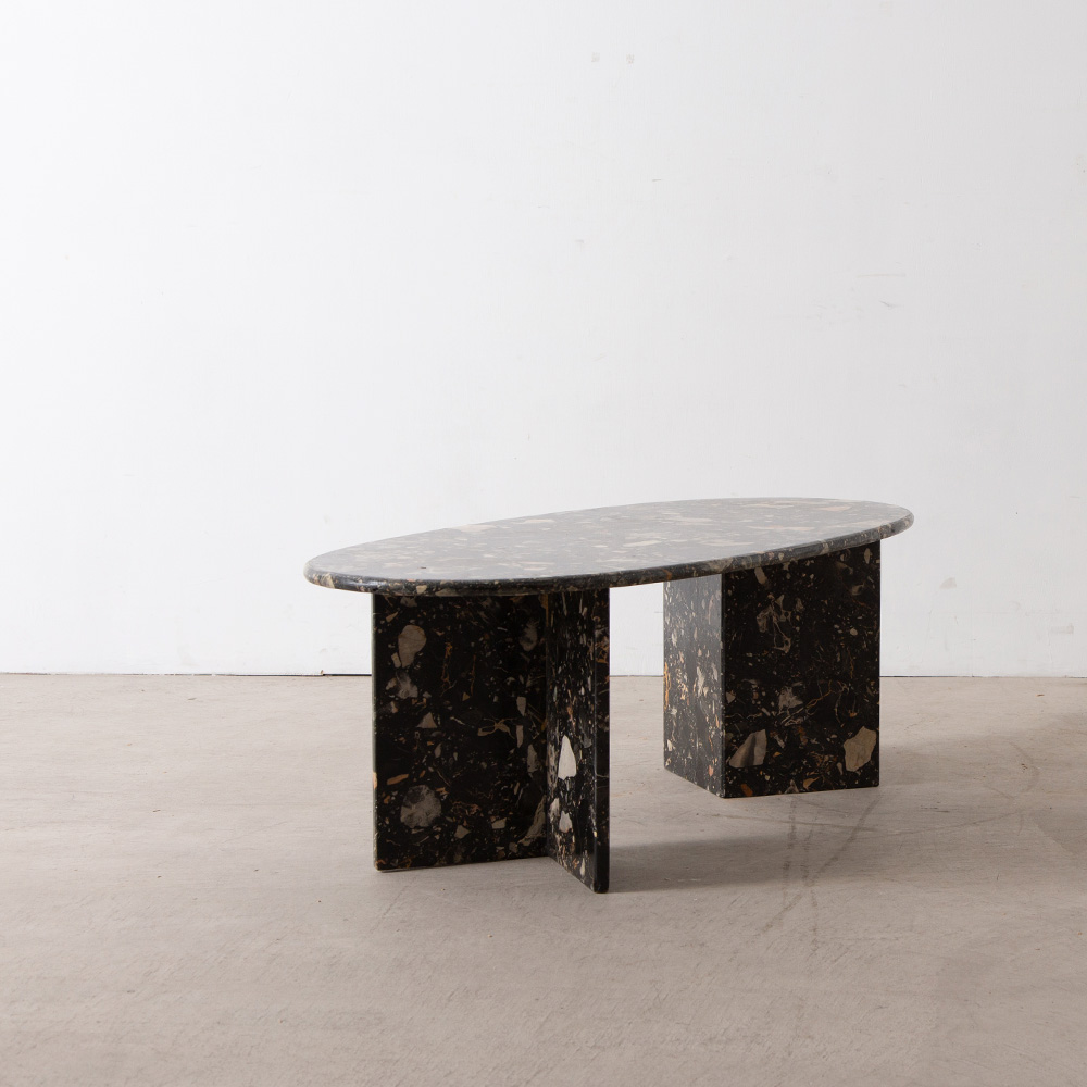 Coffee Table in Marble and Black
