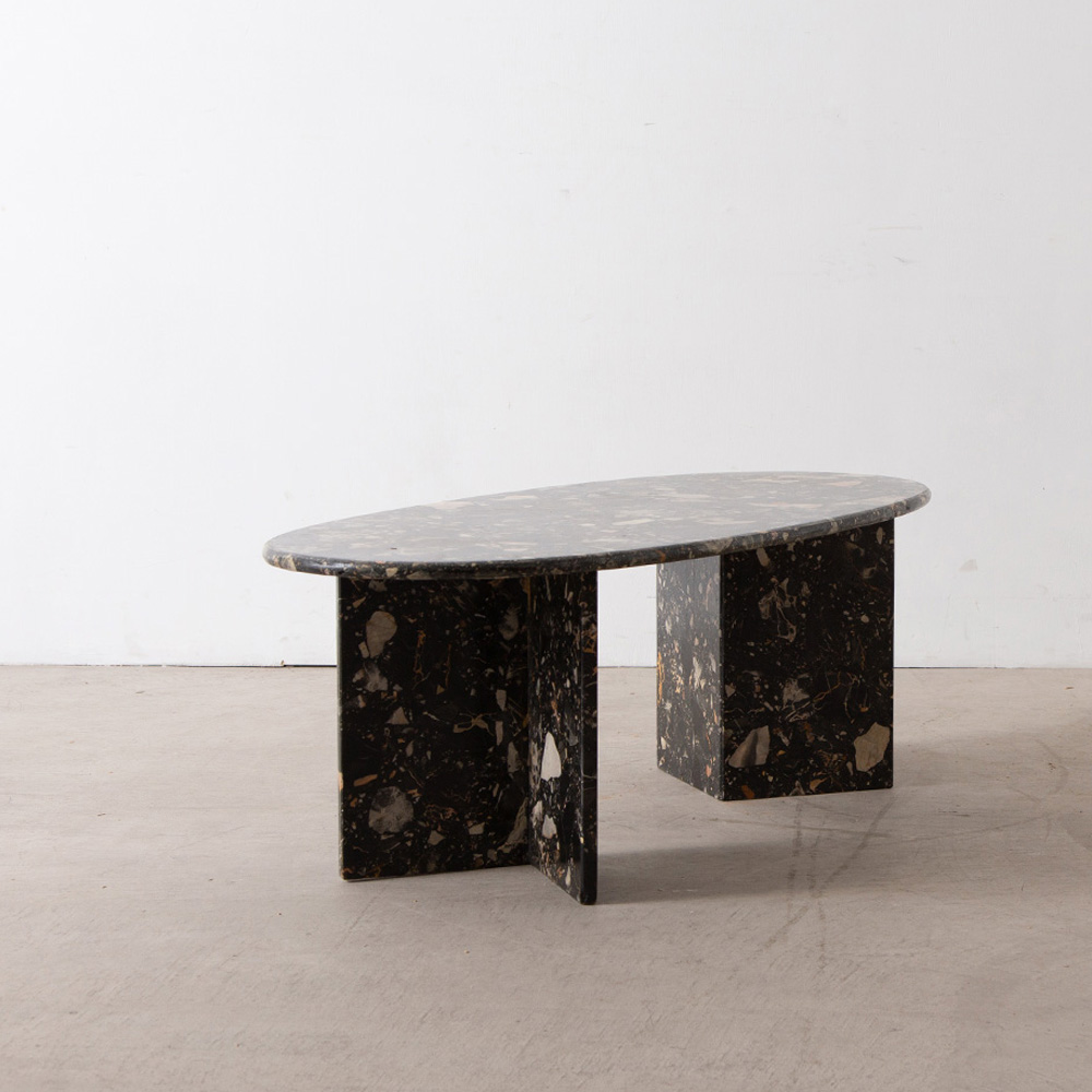 Coffee Table in Marble and Black
