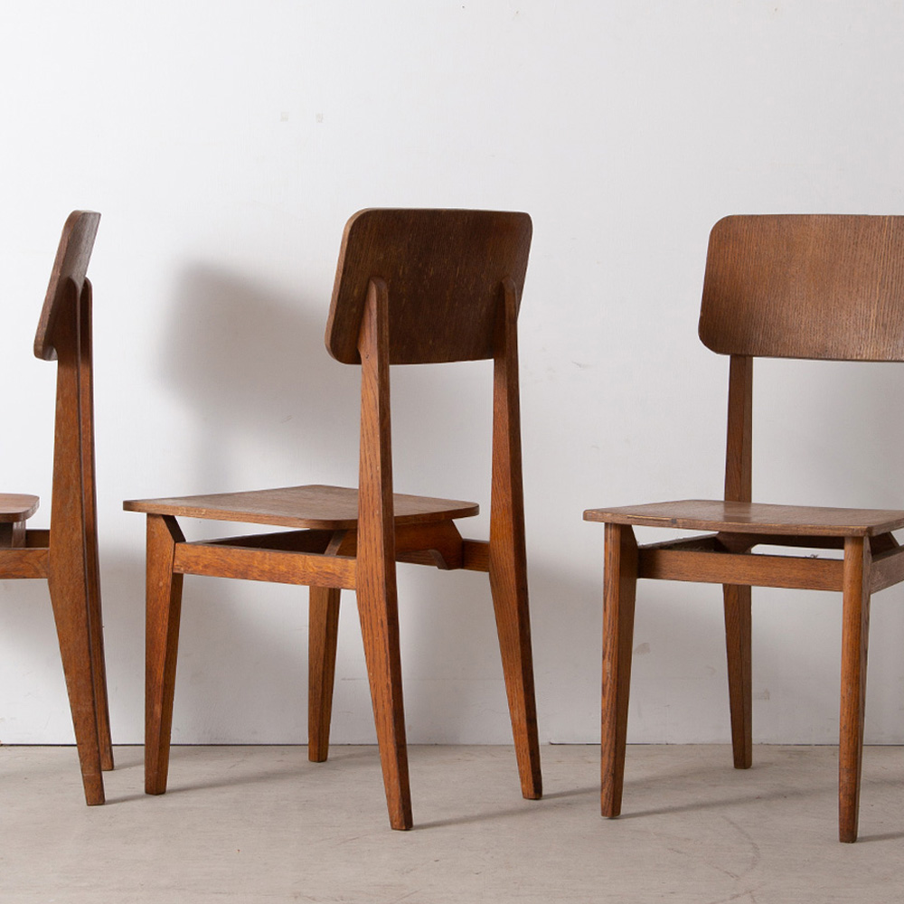C-Chair by Marcel Gascoin in Oak