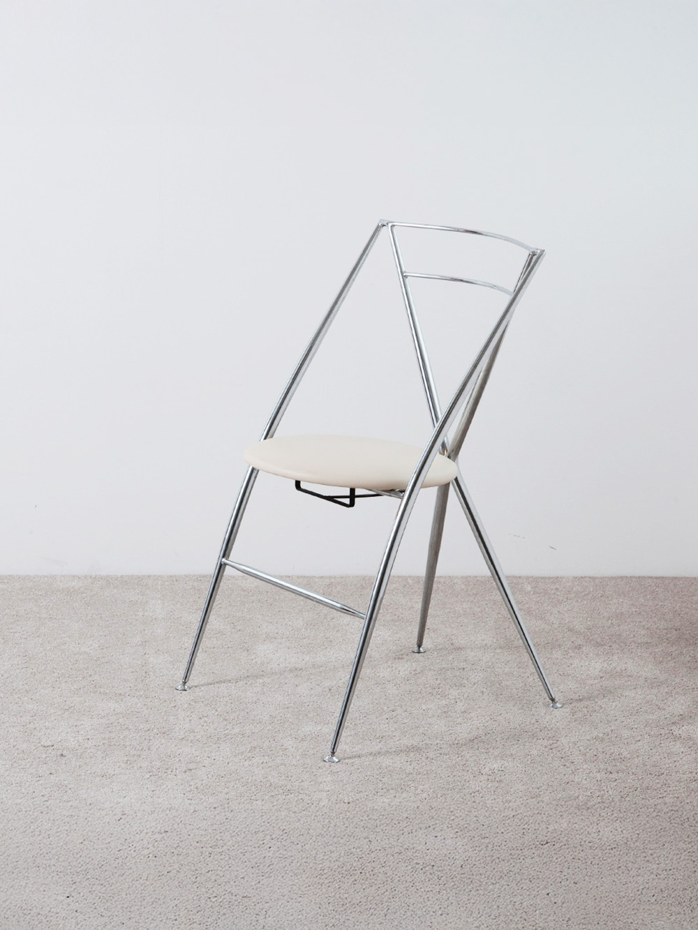 “CINDERELLA” Folding Chair by Agnès & Hiroyuki Yamakado for YAMAKADO in White