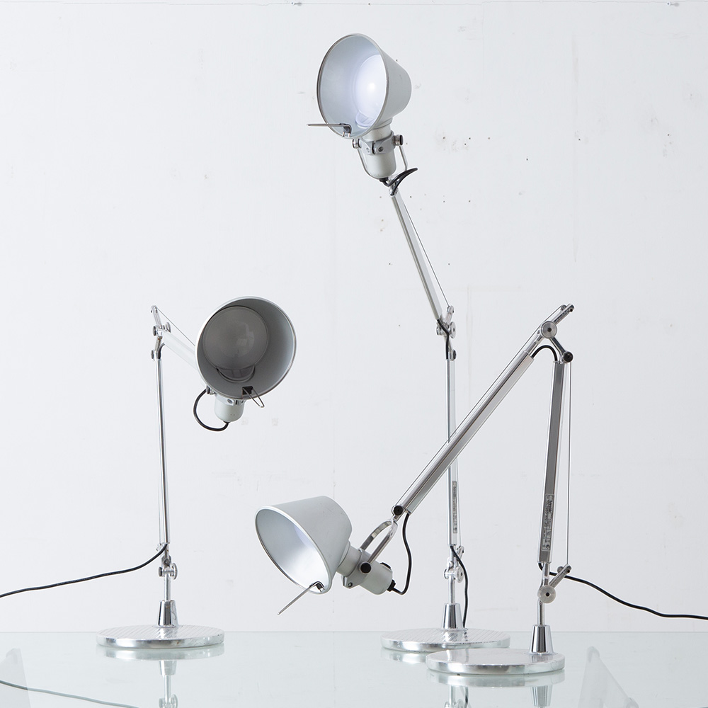 “TOLOMEO Table” Desk Lamp by Michele De Lucchi for Artemide in Silver