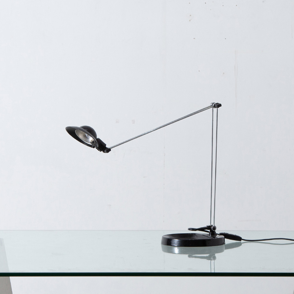 Desk Lamp in Black and Steel