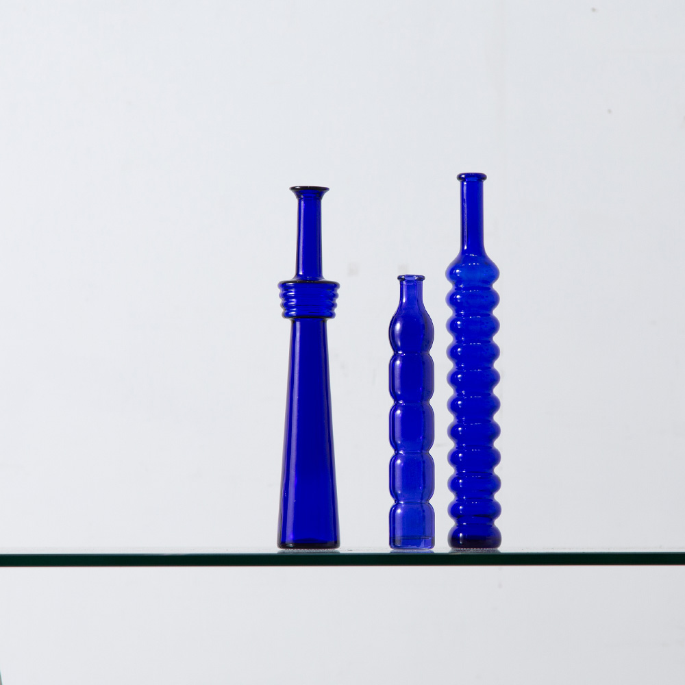 Postmodern Glass Bottle in Blue