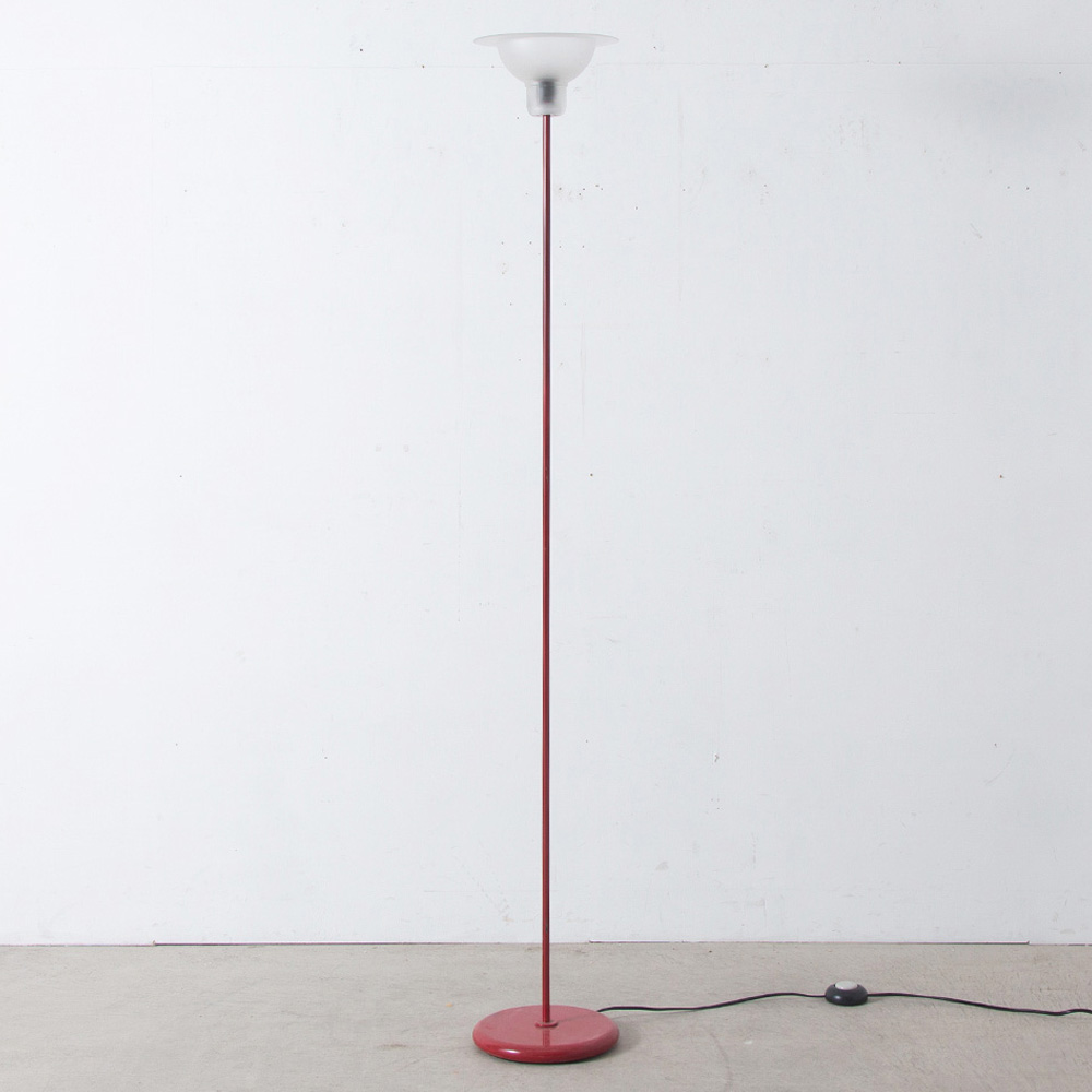 ‘Nuova Segno’ floor lamps by Pierluigi Cerri  in Red and Glass