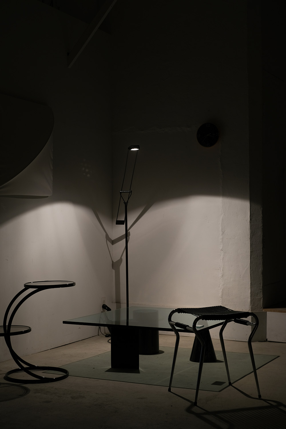 Postmodern Floor Lamp in Plastic and Steel