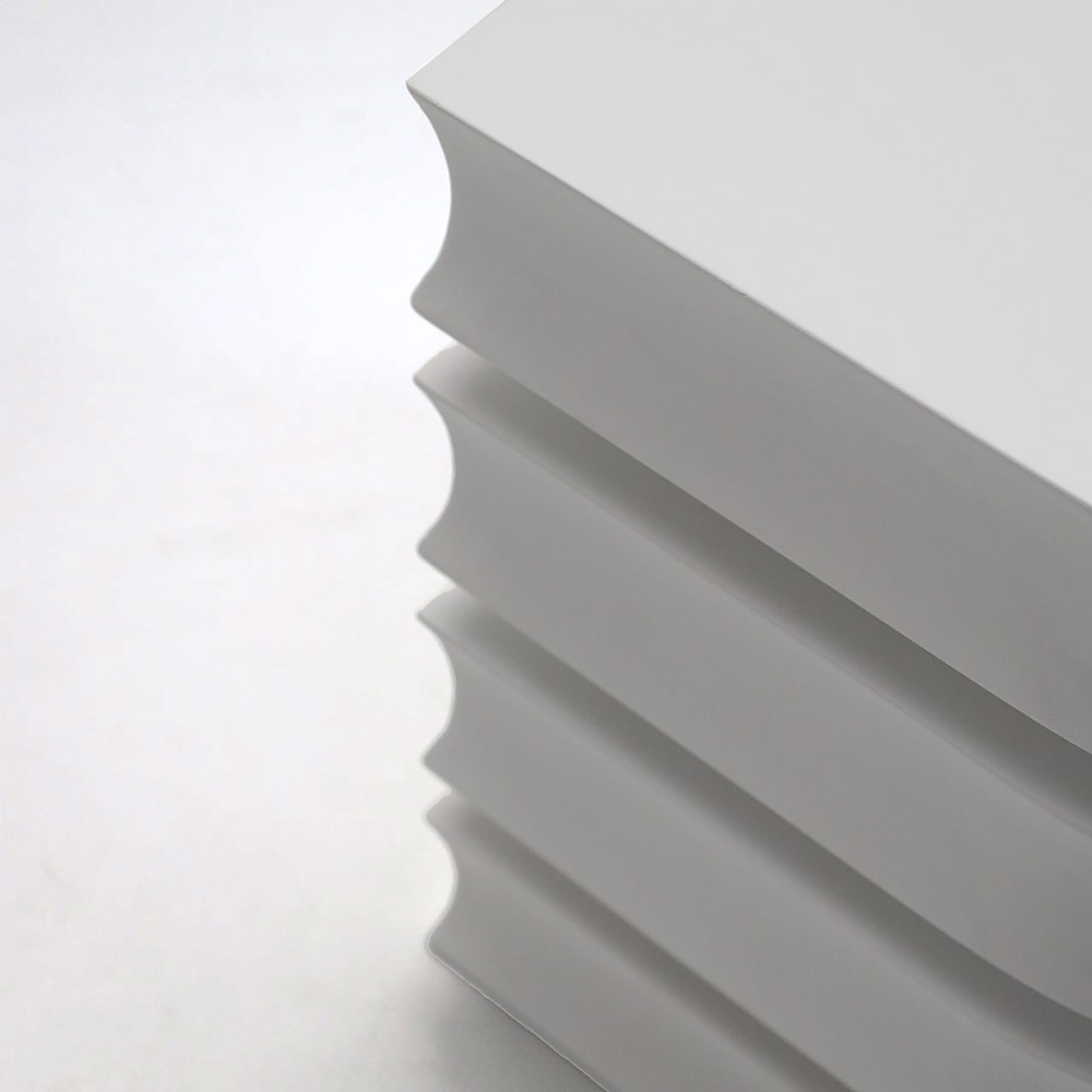 Spine Stool by Wataru Miyashita for Reset in White