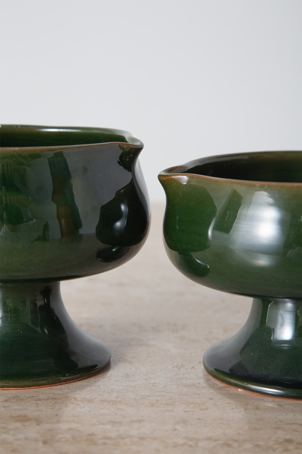 Vintage Candle Holder in Ceramic and Green