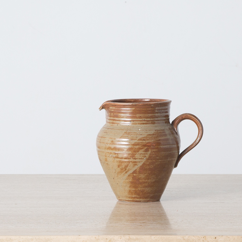 Vintage Pitcher in Ceramic and Light Brown
France , 1970s
