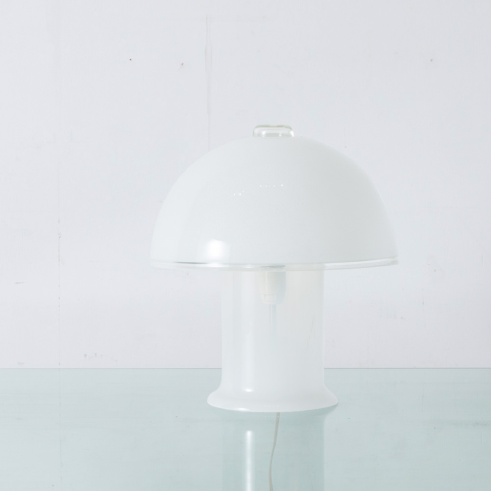 50s Italian Table Lamp in Glass