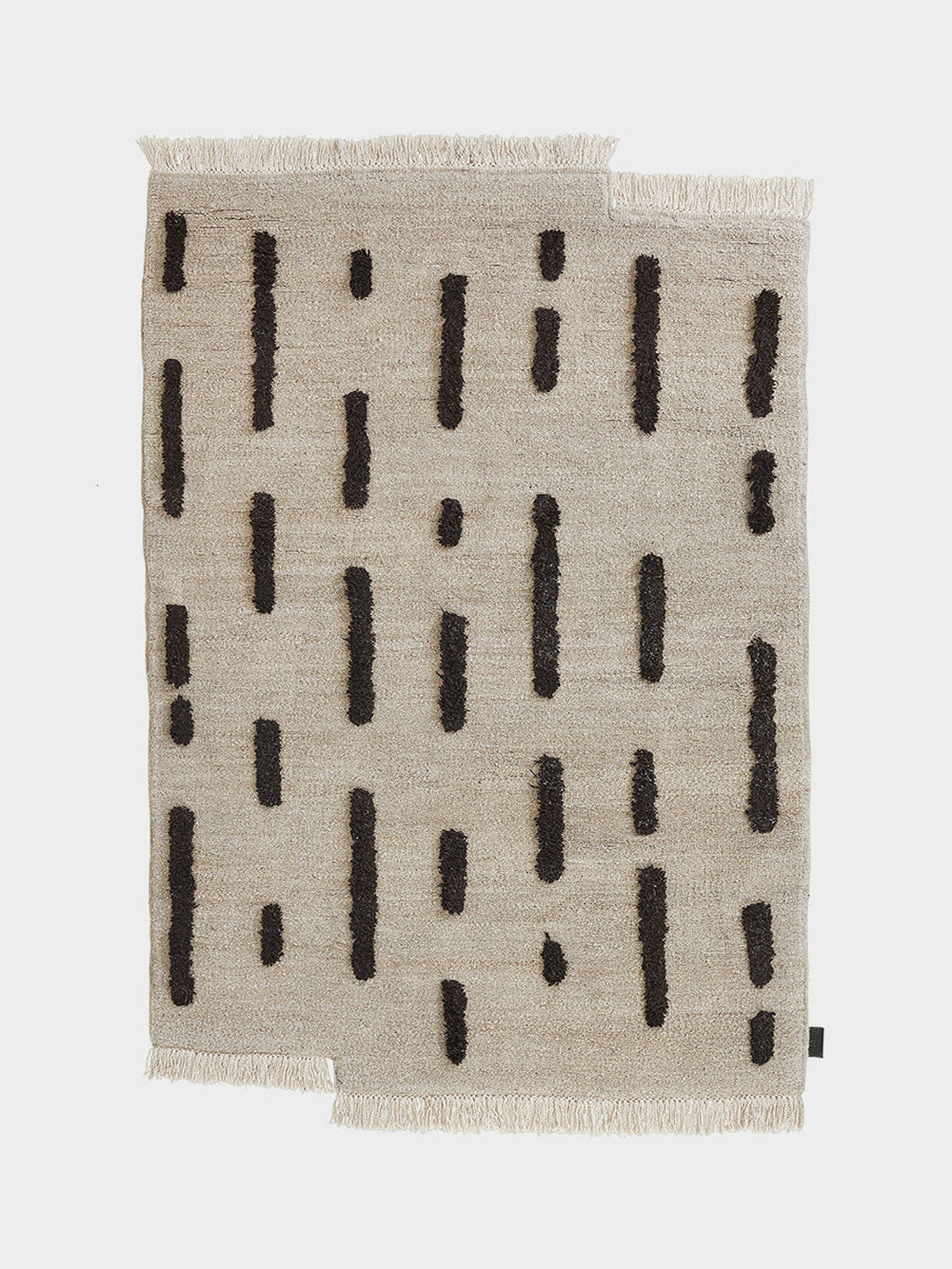 SAARISTO | LAINE Knotted Rug by Anna Pirkola for Sera Helsinki in Ivory Ivory & Black