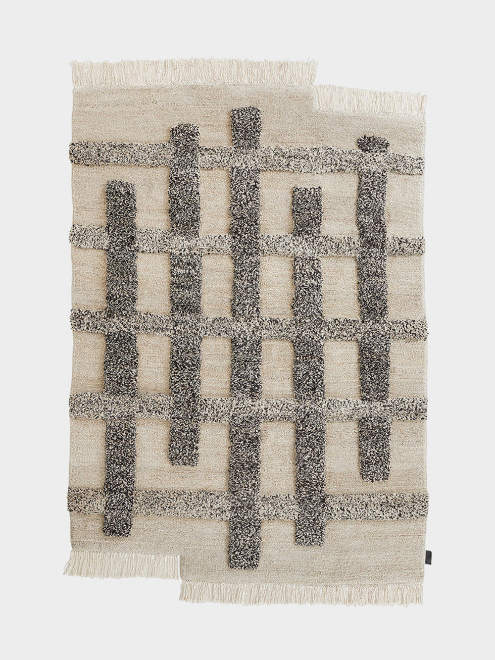 SAARISTO | VALLI Knotted Rug by Anna Pirkola for Sera Helsinki in Ivory Ivory & Grey