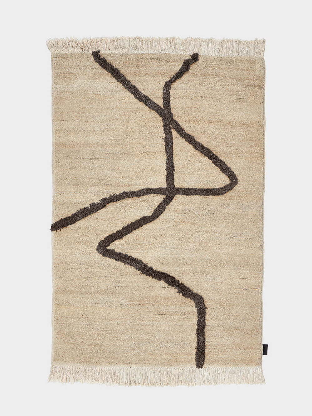 VUORISTO Knotted Rug by Peeta Peltola for Sera Helsinki in Light Brown Dark Brown