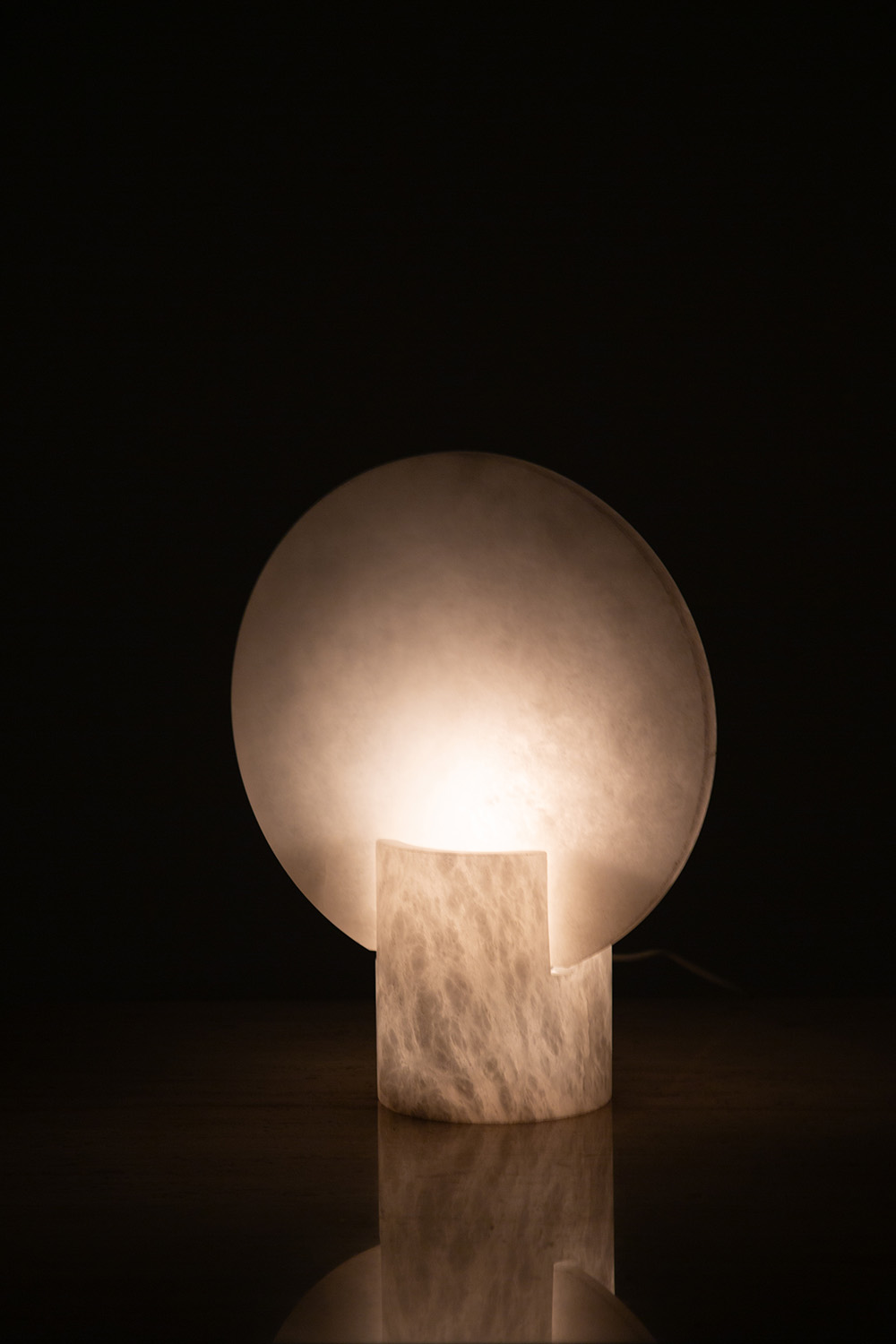 Table Lamp in Marble Glass