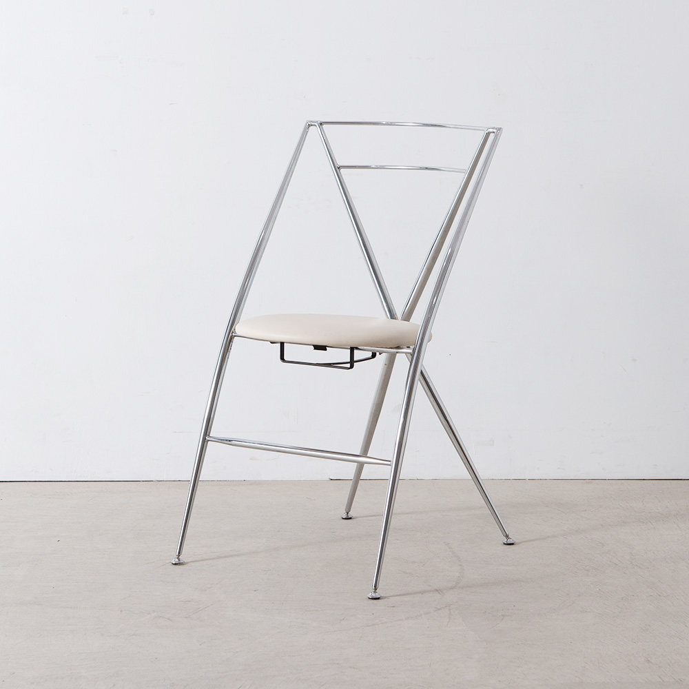 “CINDERELLA” Folding Chair by Agnès & Hiroyuki Yamakado for YAMAKADO in Black White