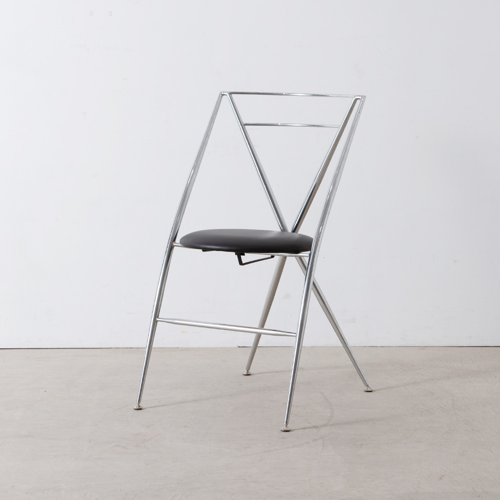 “CINDERELLA” Folding Chair by Agnès & Hiroyuki Yamakado for YAMAKADO in Red Black