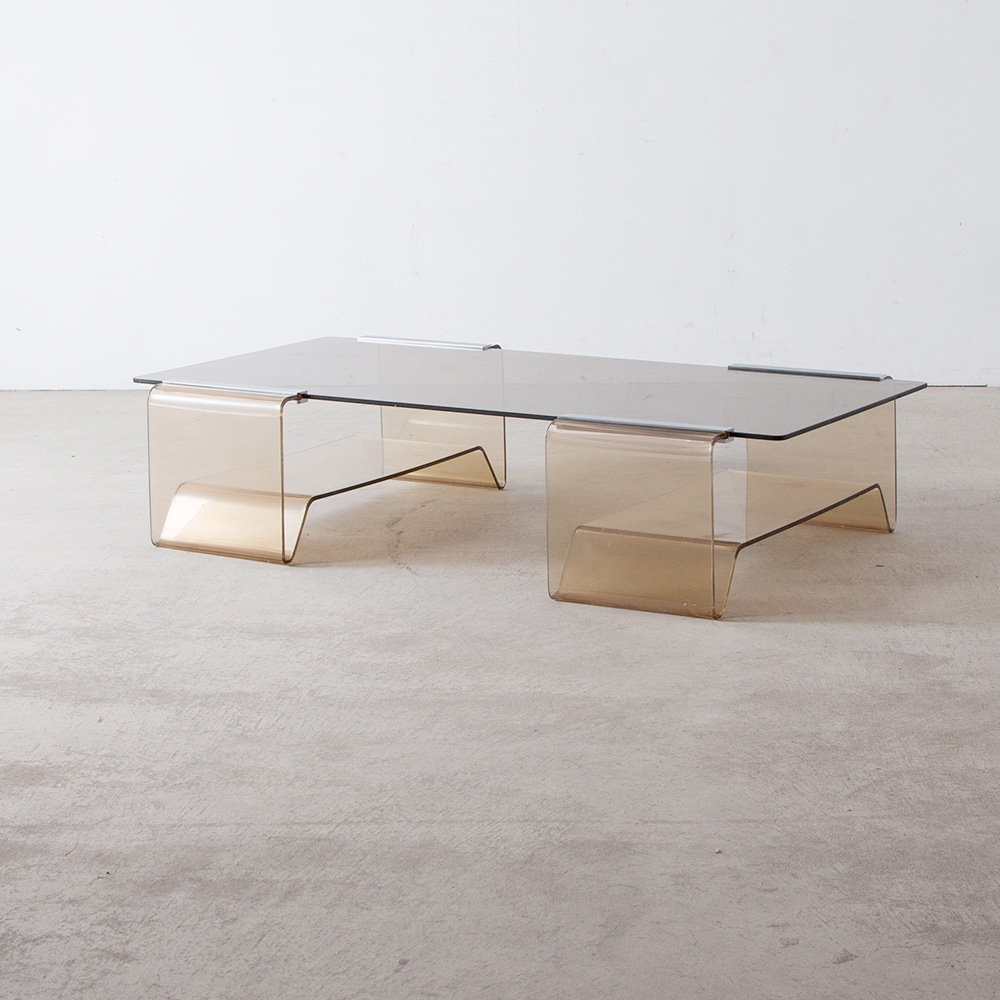 Coffee Table by Michel Dumas for Roche Bobois in Glass and Acrylic