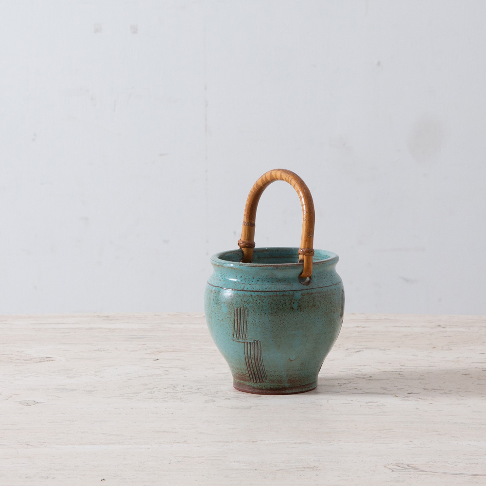 Vintage Pot in Ceramic and Blue