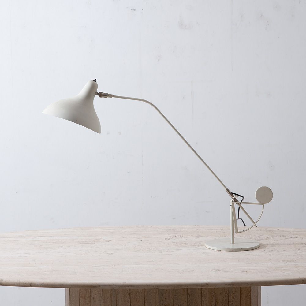 ‘MANTIS BS3’ Desk Lamp by Bernard Schottlander in White