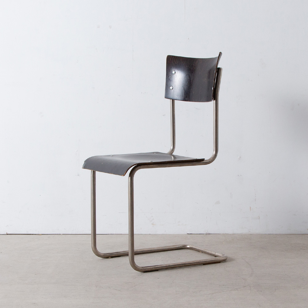 S43 Chair by Mart Stam for THONET in Black