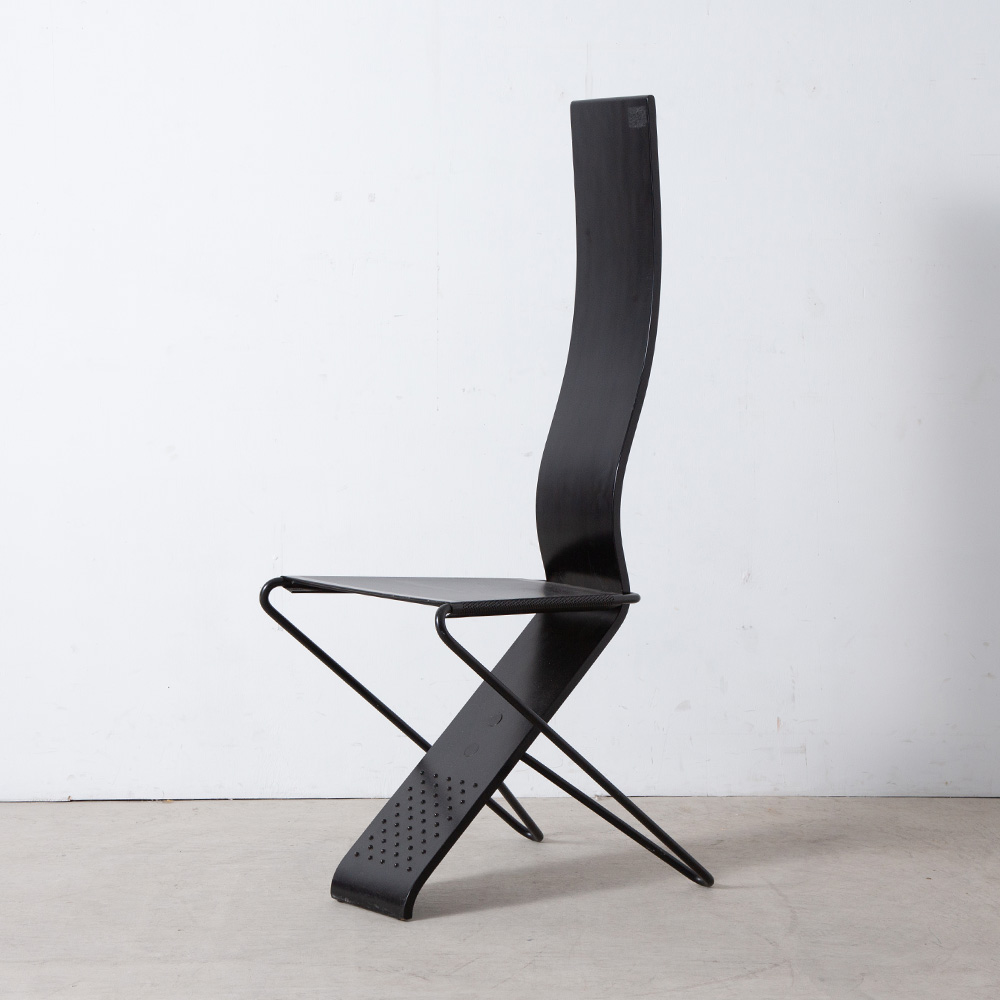‘Impronta’ Hight Back Chair by Pietro Arosio for Sorgente dei Mobili in Steel and Wood