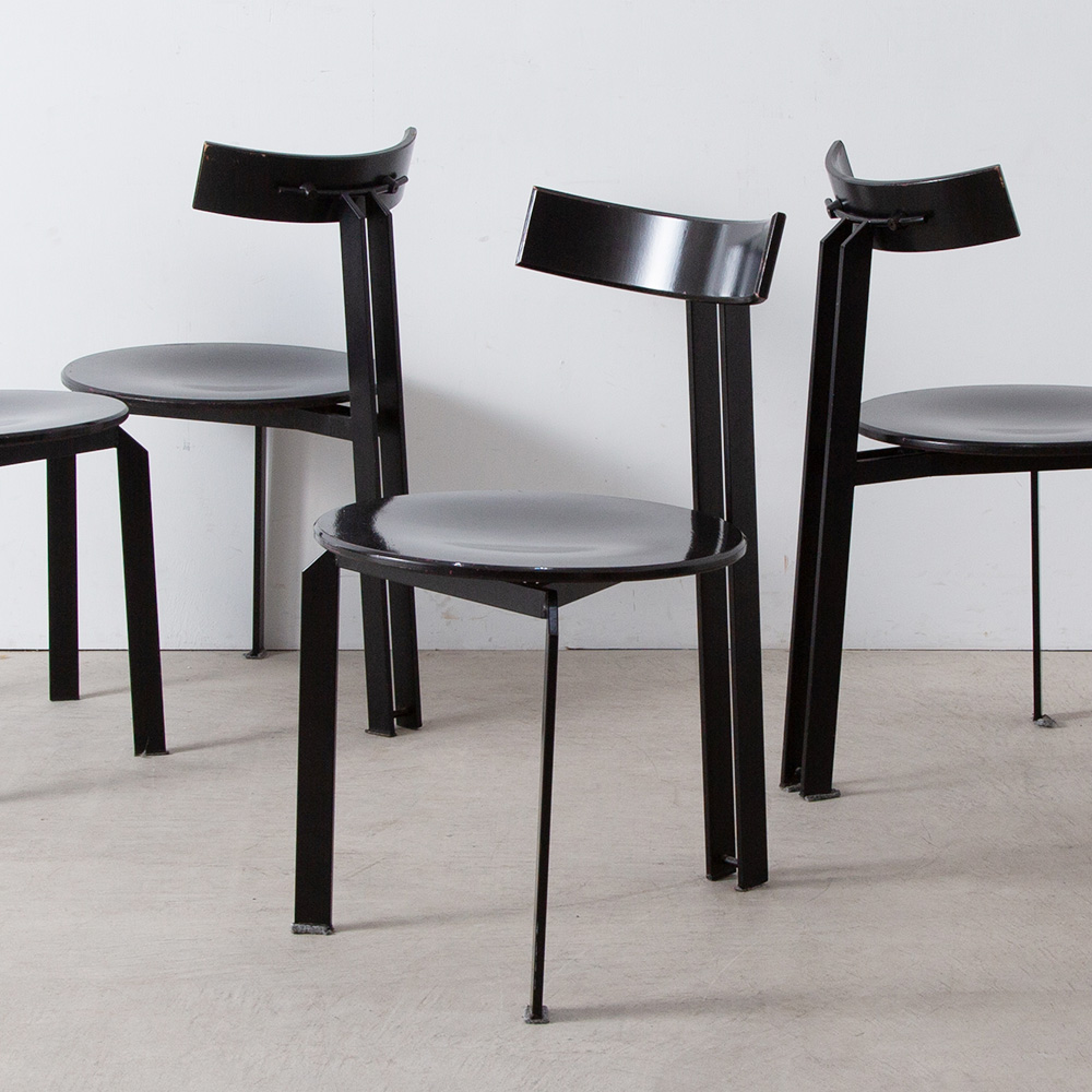 ‘Zeta’ Chairs by Martin Haksteen for Harvink in Steel and Wood