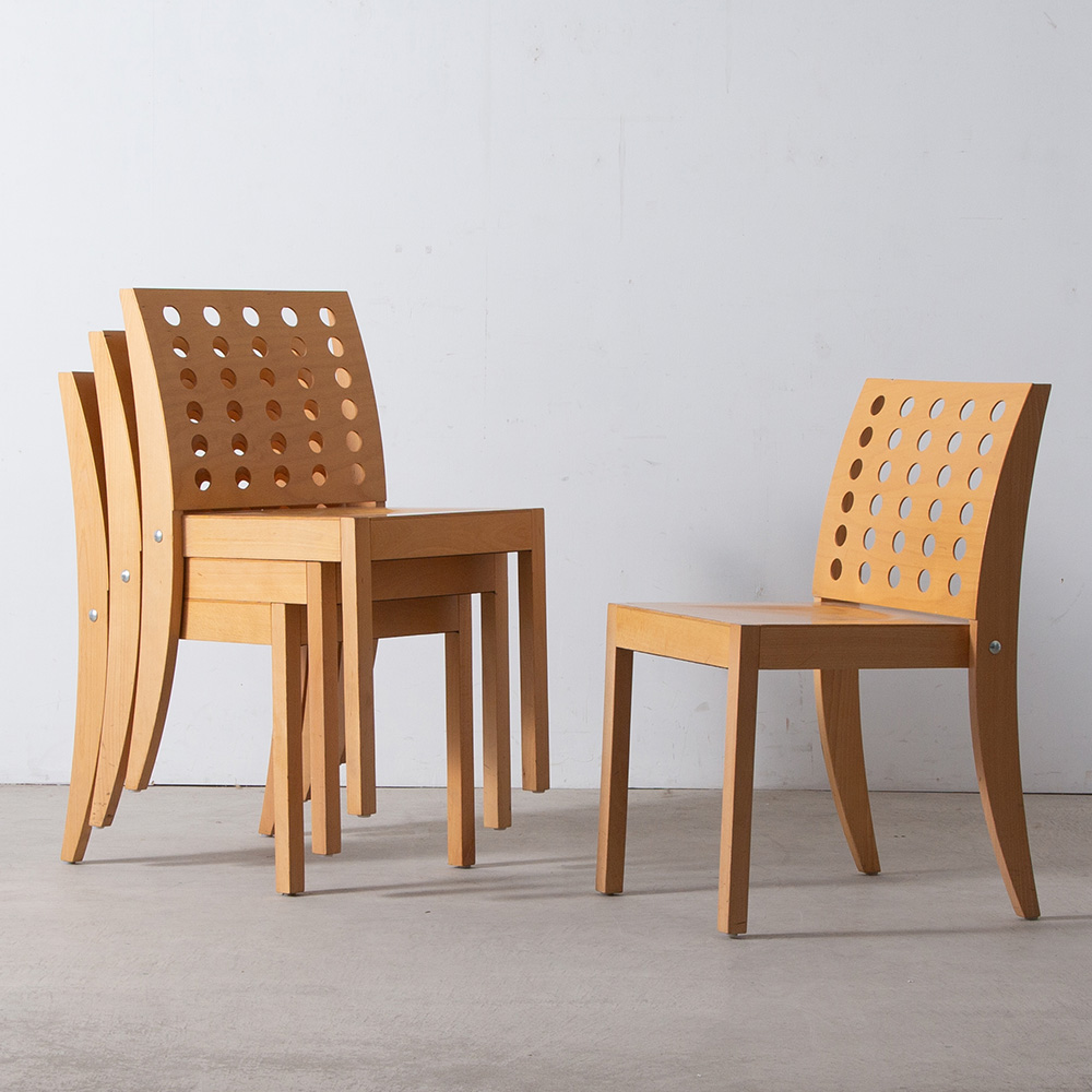 ‘S471’ Stacking Chair by Christoph Zschocke for Thonet in Wood