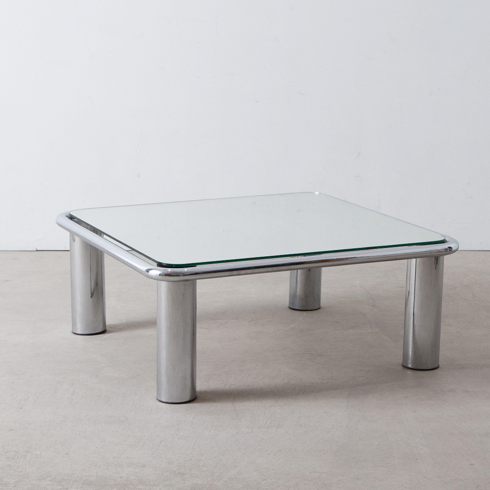 Mirrored Coffee Tables by Gianfranco Frattini for Cassina in Mirror and Chrome