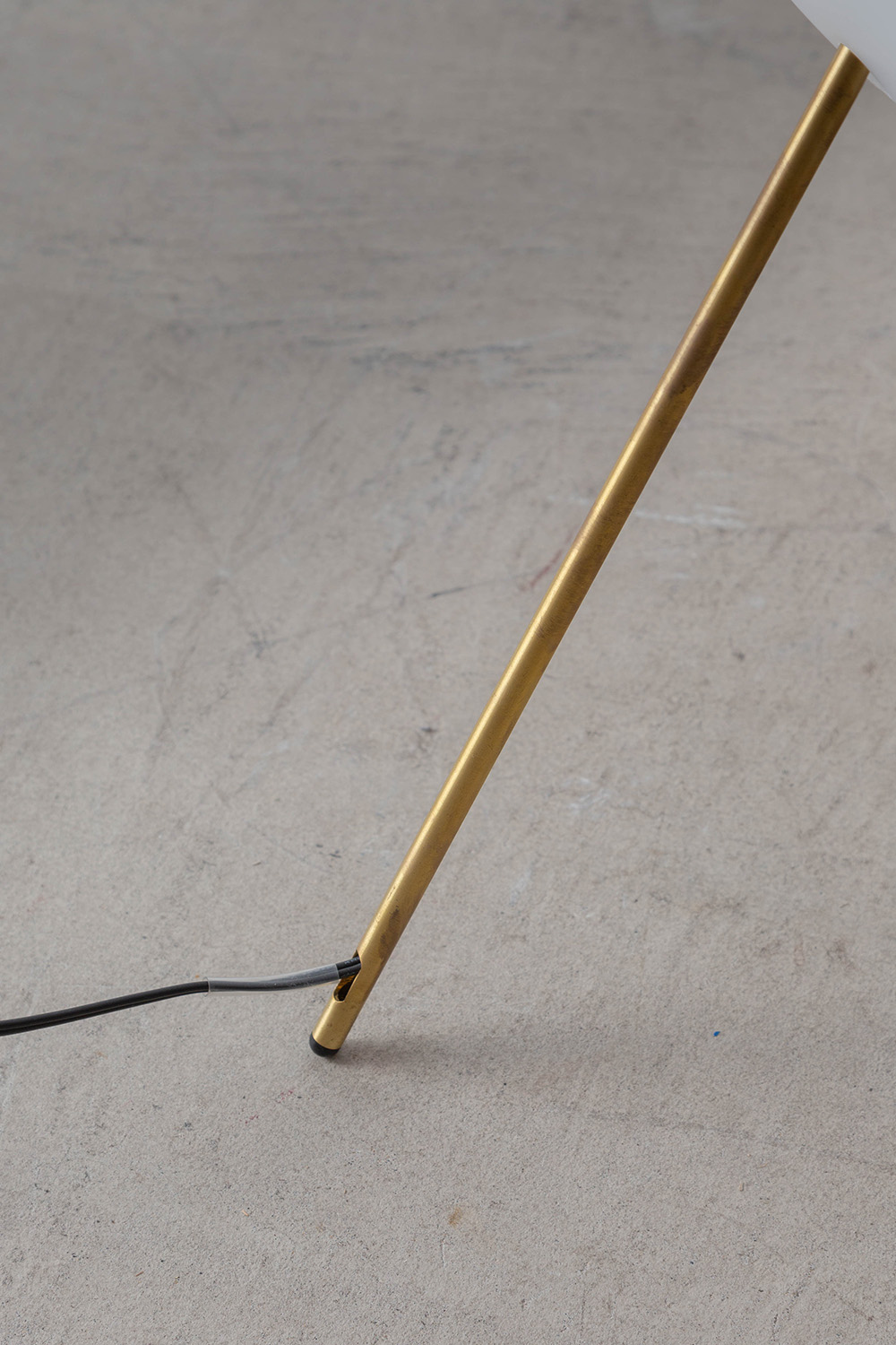 Luna Verticale Floor Lamp by Gio Ponti for TATO in  Aging Natural Brass