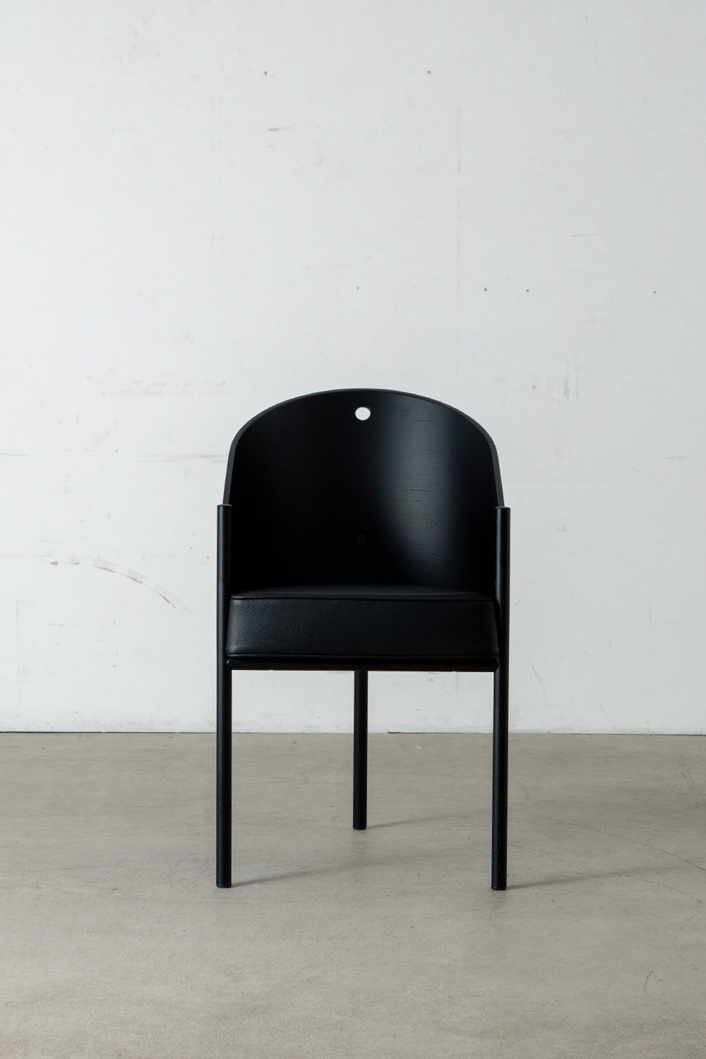 COSTES Chair by Philippe Starck for Driede in Mahogany , Veneer , Leather and Steel