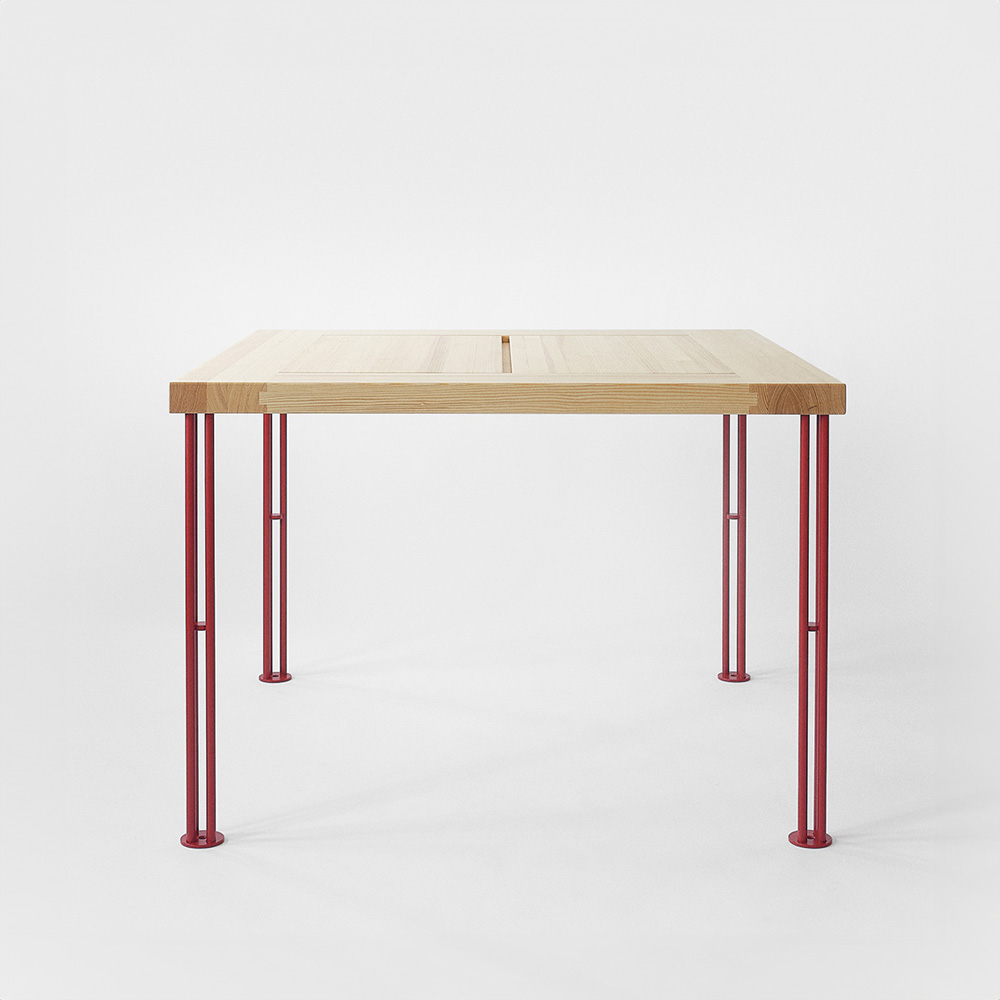 Töreboda Table Electroplated by Sigurd Lewerentz for TALLUM Tomato Red