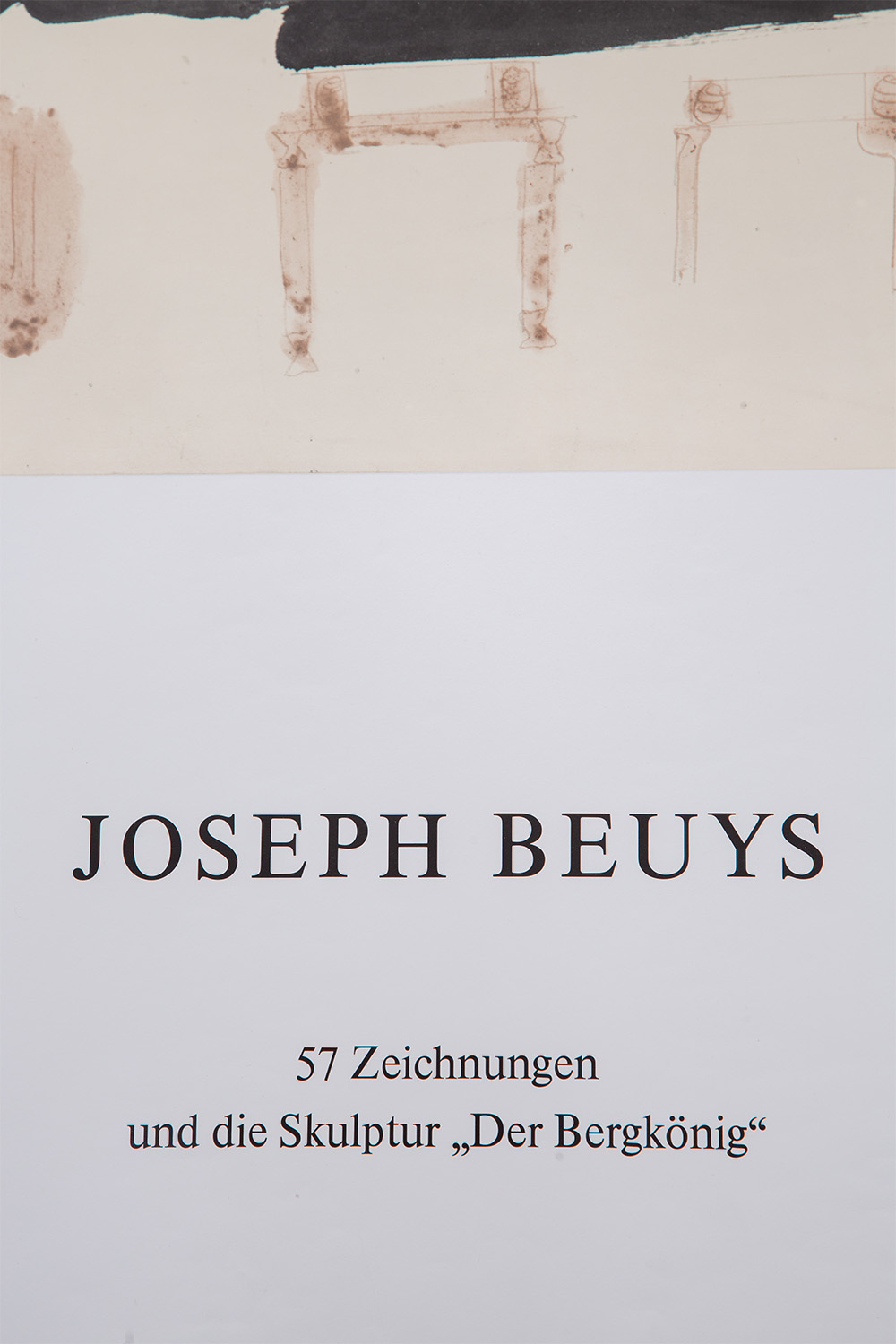 ‘57 Zeichnungen und die Skulptur Der Berkönig’ by Joseph Beuys for Schaumainkai 63 Municipal Gallery , 1983