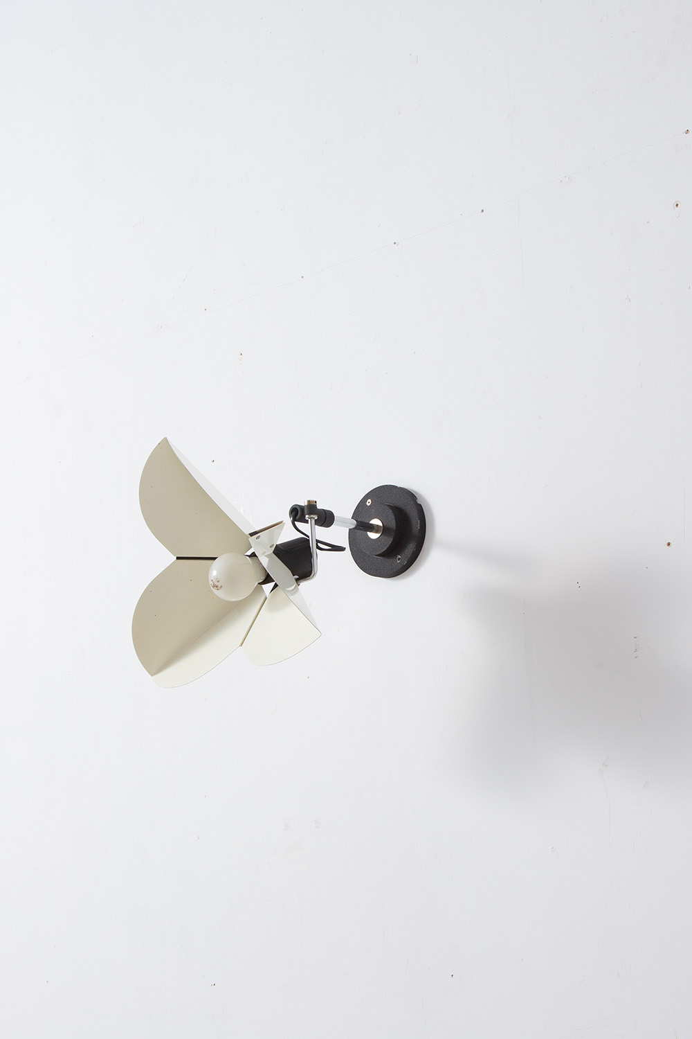 Flower Shape Industrial Wall Lamp in Steel and Metal