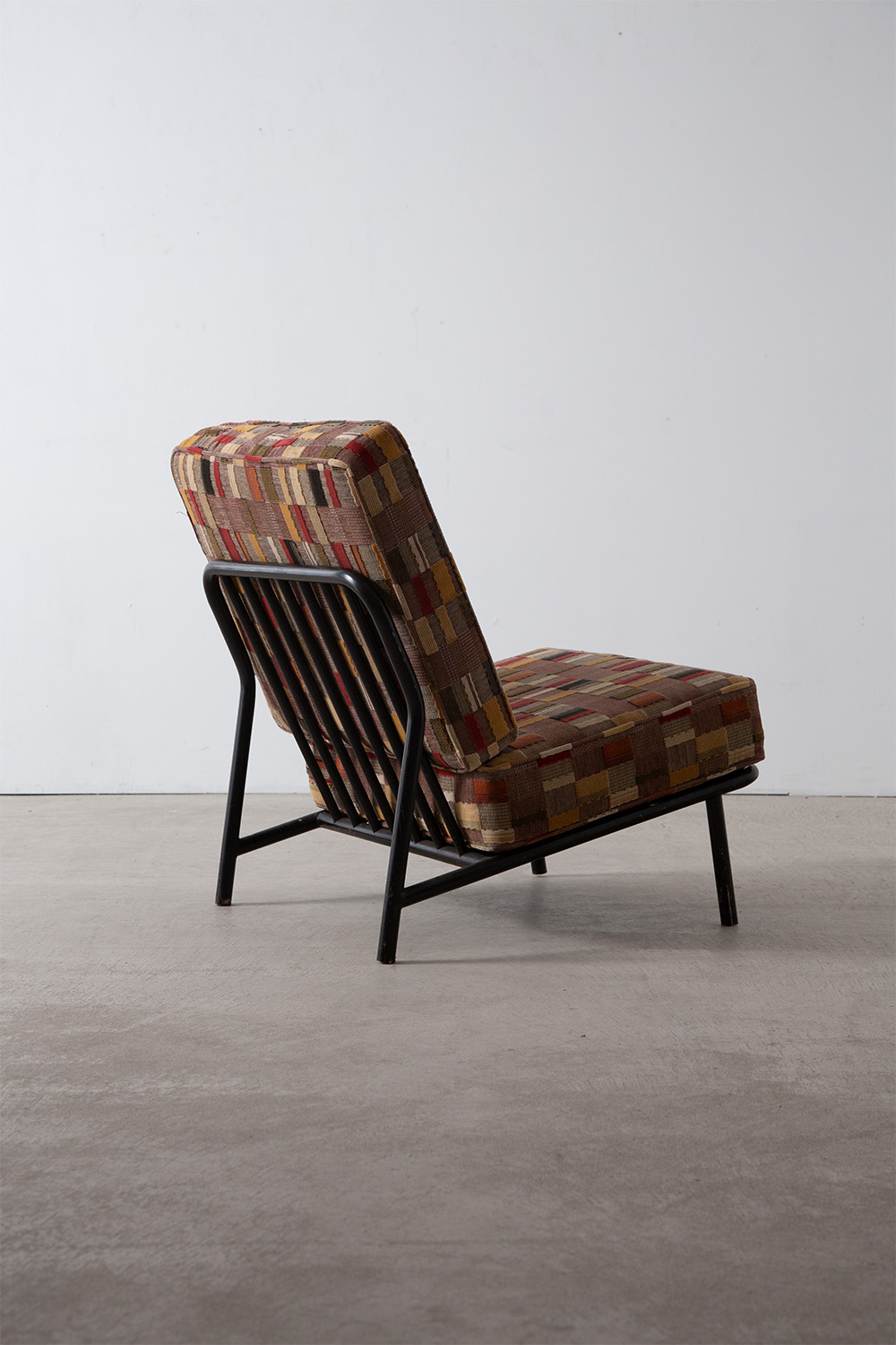 Lounge Chair in Steel and Fabric