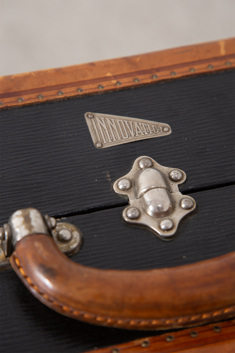 Suitcase for INNOVATION in Black and Leather