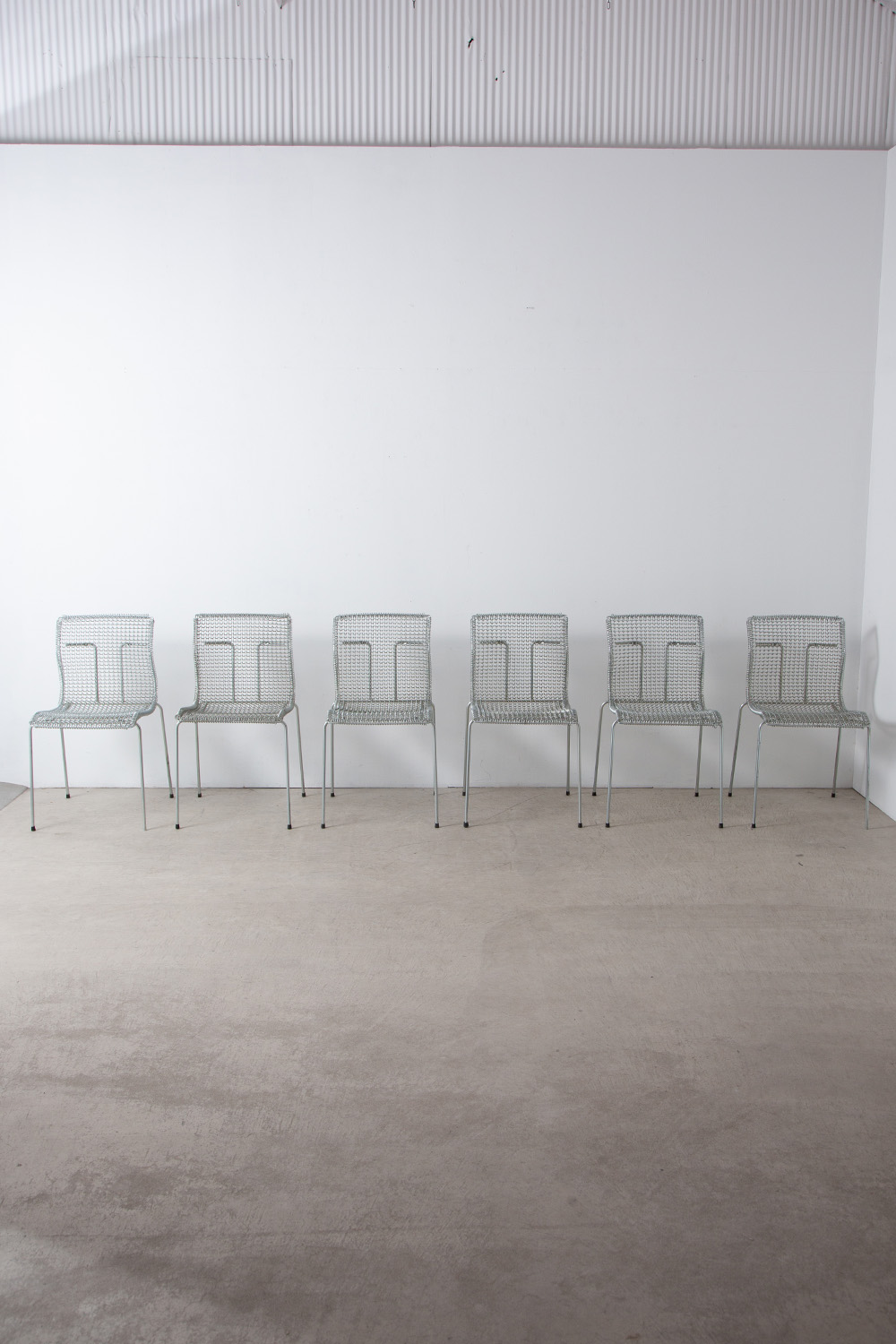 Vintage Rascal Chairs by Niall O’Flynn for ‘t Spectrum in Metal