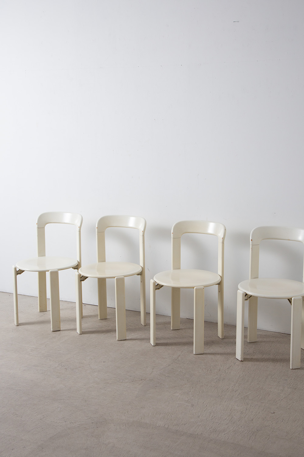 MODEL 33 Dining Chair by Bruno Rey for Kusch & Co in White