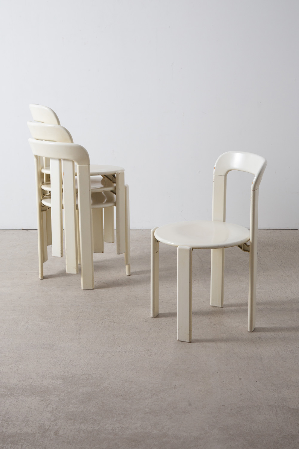 MODEL 33 Dining Chair by Bruno Rey for Kusch & Co in White