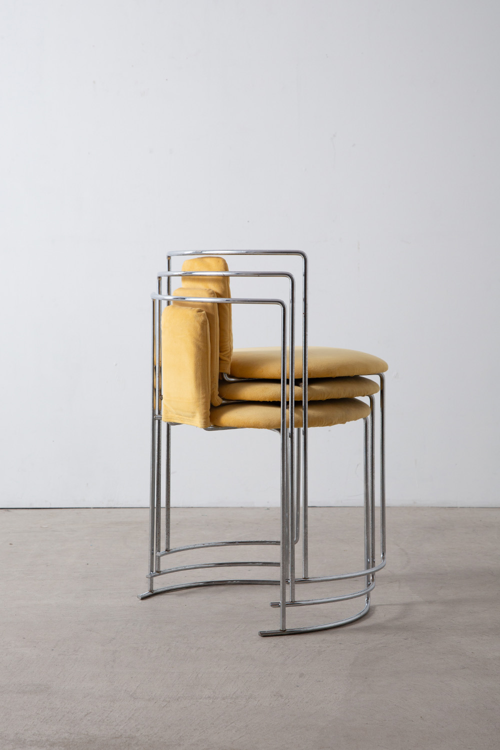 ‘Gaja’ Chair by Kazuhide Takahama for Cassina in Steel and Fabric