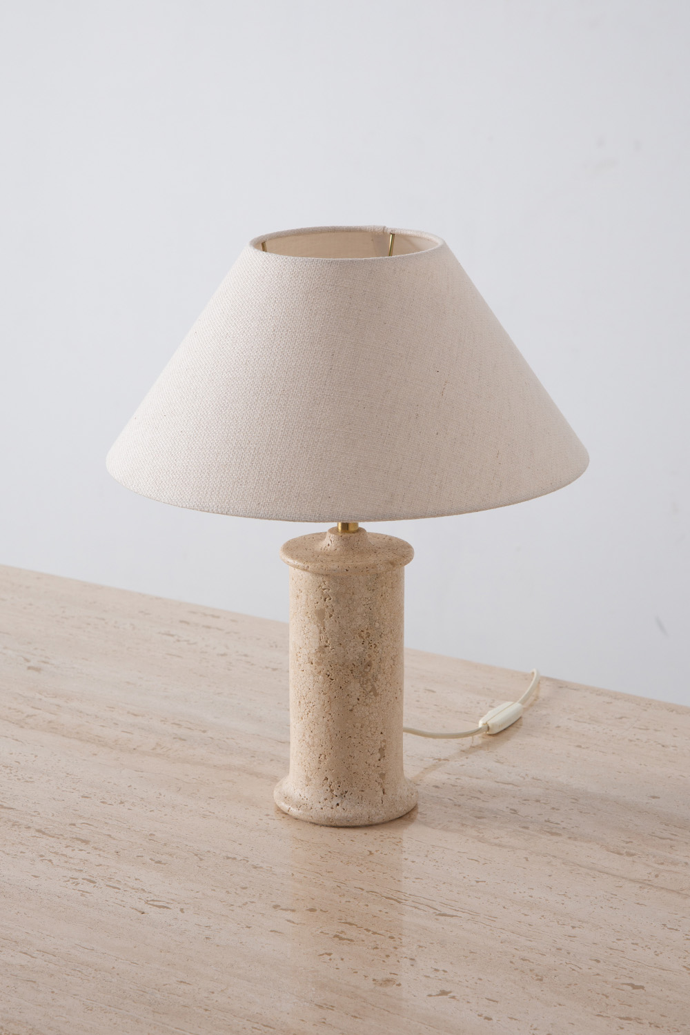 Table Lamp in Travertine