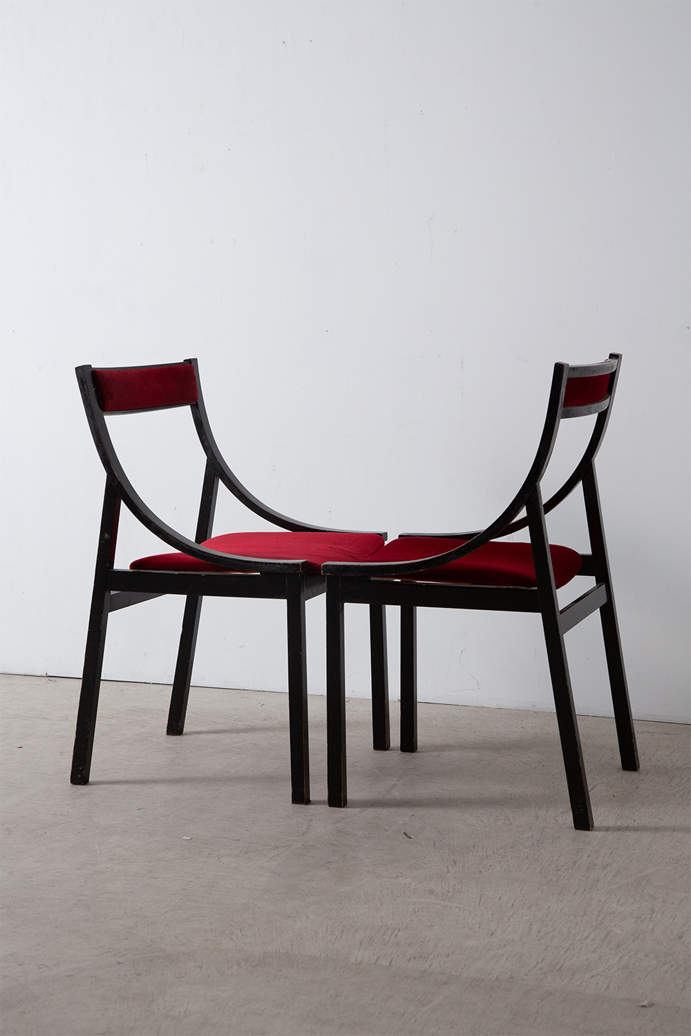 Dining Chair by Carlo De Carli for Luigi Sormani in Black and Red