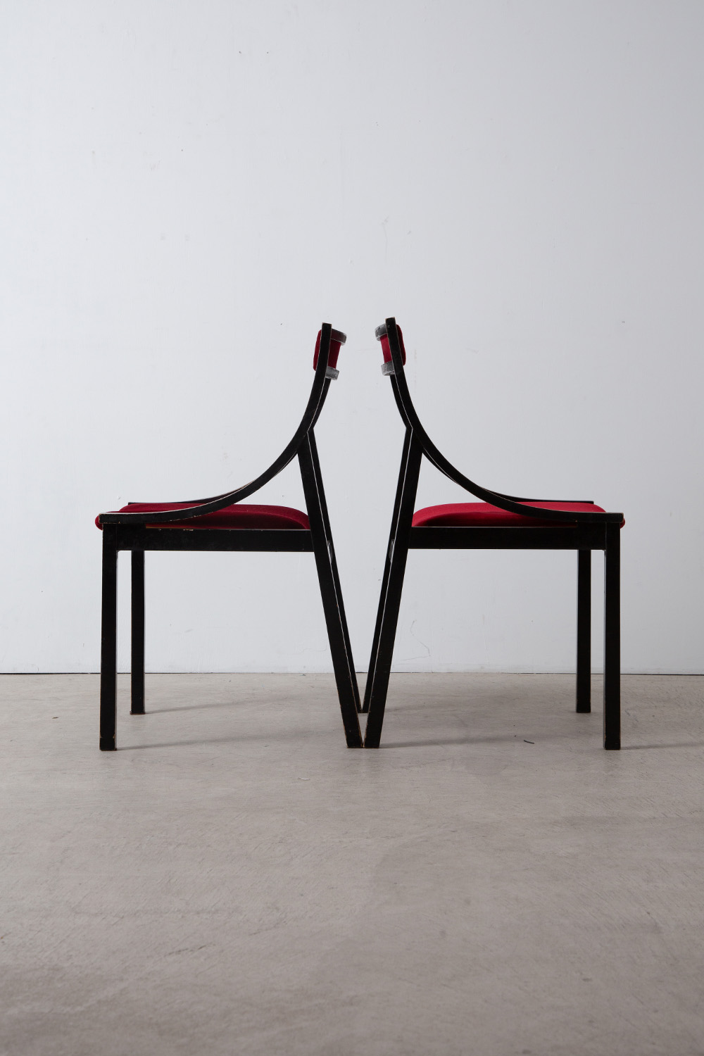 Dining Chair by Carlo De Carli for Luigi Sormani in Black and Red