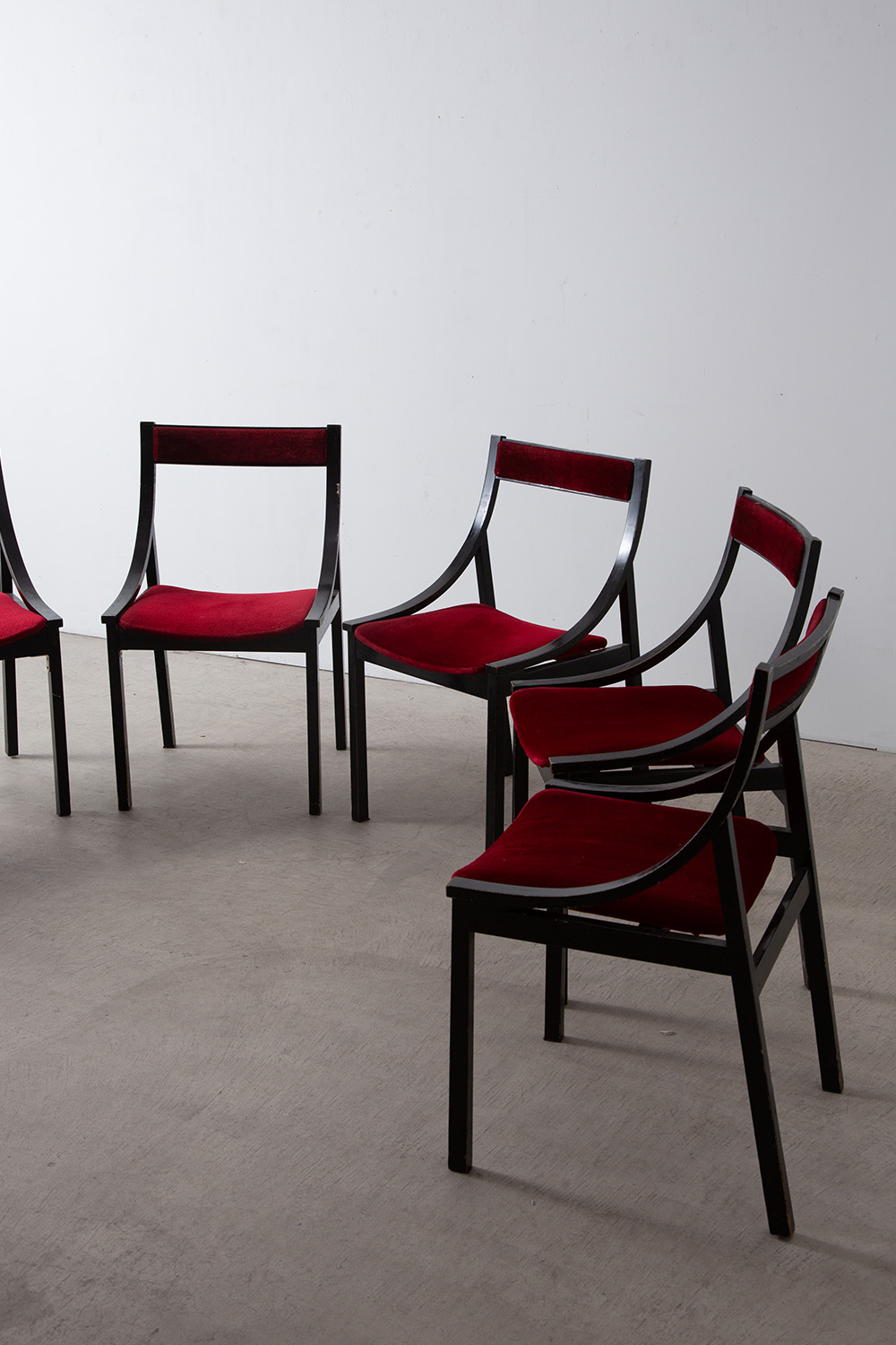 Dining Chair by Carlo De Carli for Luigi Sormani in Black and Red