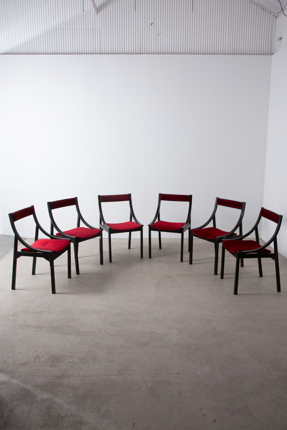 Dining Chair by Carlo De Carli for Luigi Sormani in Black and Red