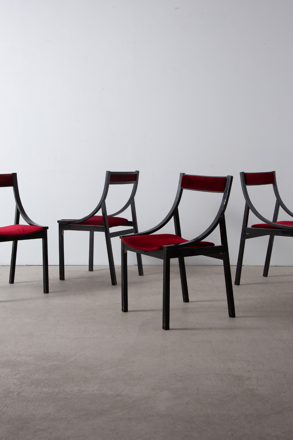 Dining Chair by Carlo De Carli for Luigi Sormani in Black and Red