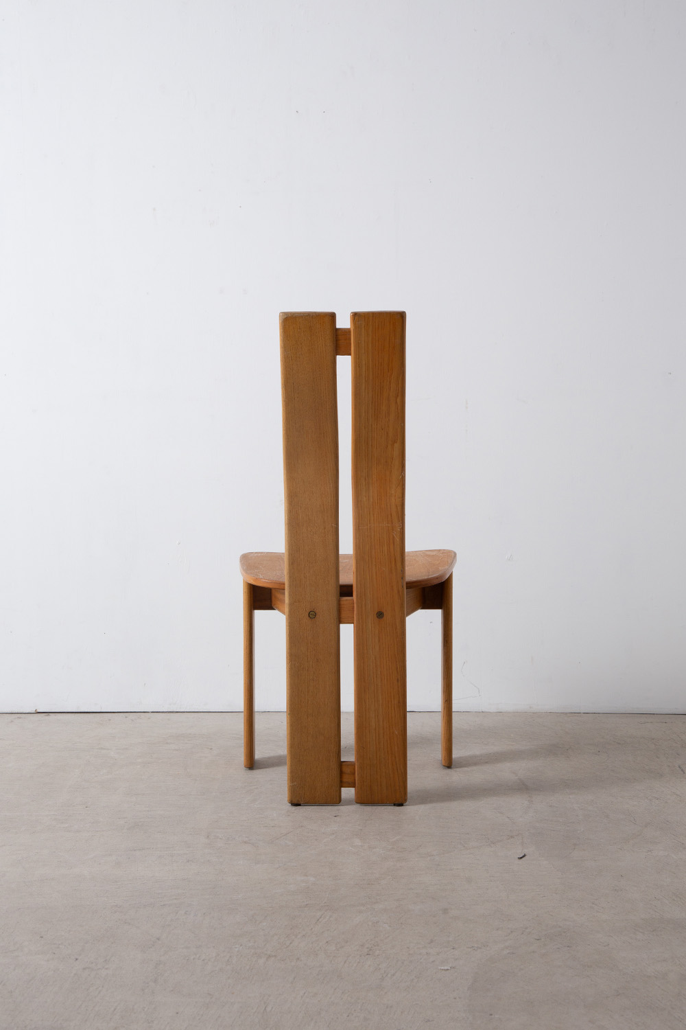 Afra & Tobia Scarpa Style Hight Back Chair in Wood