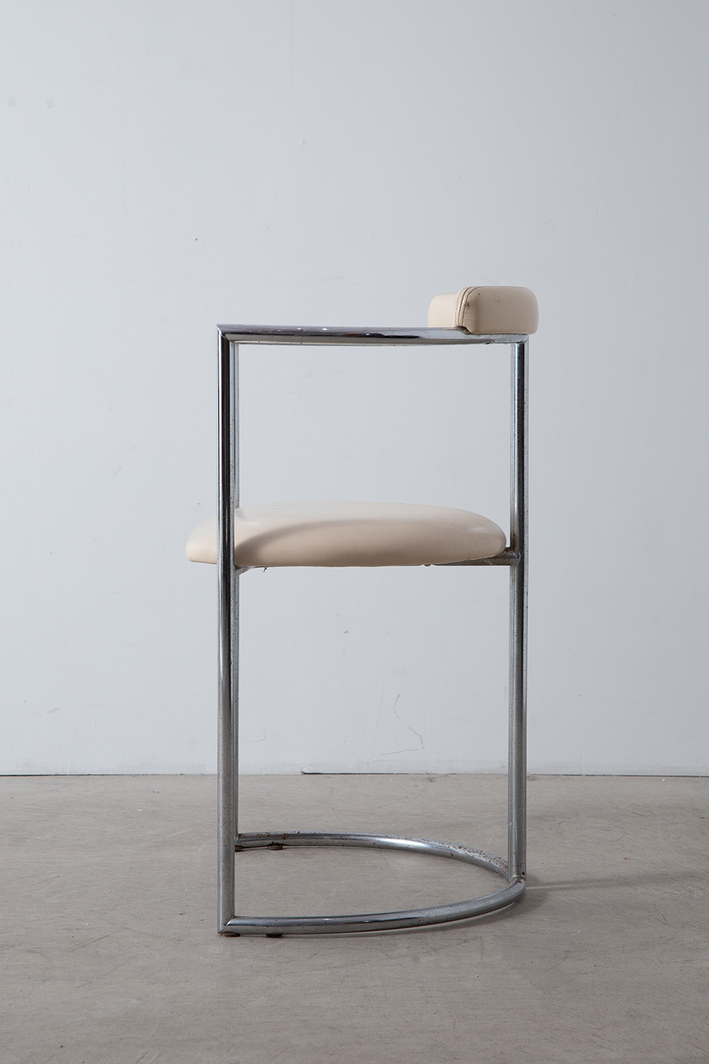 Dining Chair by Arredo Paderno in Chrome and White