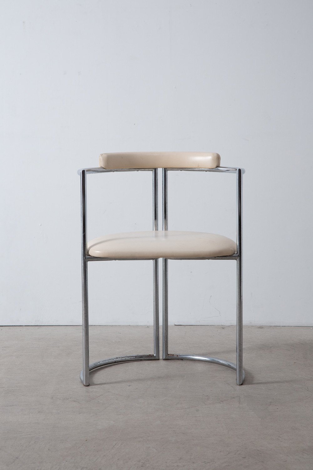 Dining Chair by Arredo Paderno in Chrome and White