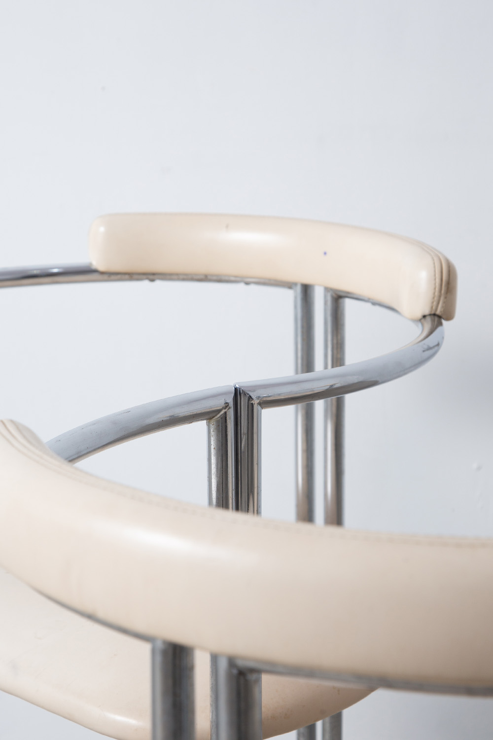 Dining Chair by Arredo Paderno in Chrome and White